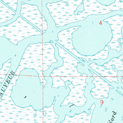 United States Geological Survey Bayou Sauveur, LA (1964, 24000-Scale) digital map