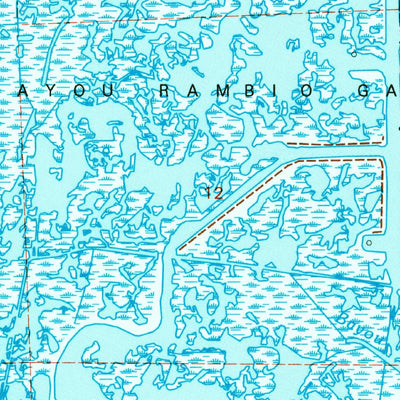 United States Geological Survey Bayou Sauveur, LA (1994, 24000-Scale) digital map