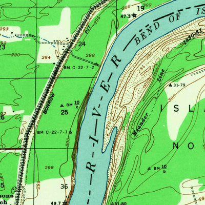 United States Geological Survey Bayouville, MO-KY-TN (1939, 62500-Scale) digital map