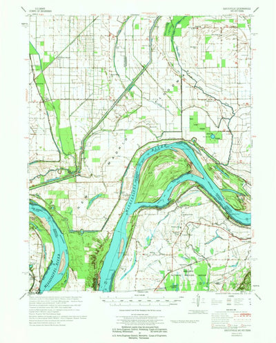 United States Geological Survey Bayouville, MO-KY-TN (1972, 62500-Scale) digital map