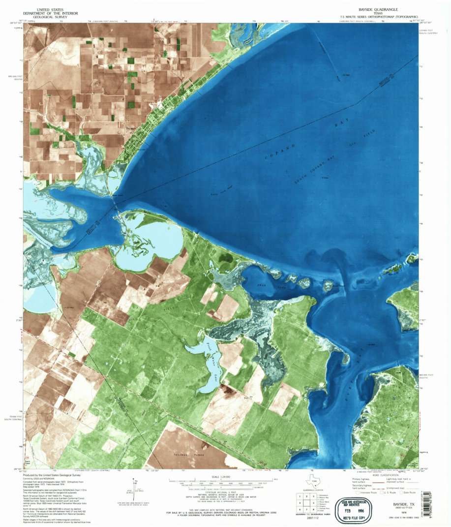 Bayside, TX (1979, 24000-Scale) Map by United States Geological Survey ...