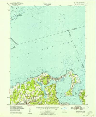 United States Geological Survey Bayville, NY-CT (1954, 24000-Scale) digital map