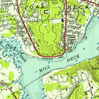 United States Geological Survey Bayville, NY-CT (1954, 24000-Scale) digital map