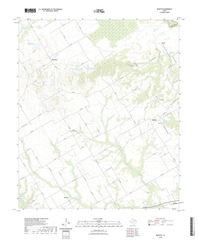United States Geological Survey Bazette, TX (2022, 24000-Scale) digital map