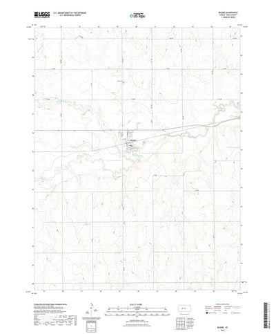 United States Geological Survey Bazine, KS (2022, 24000-Scale) digital map