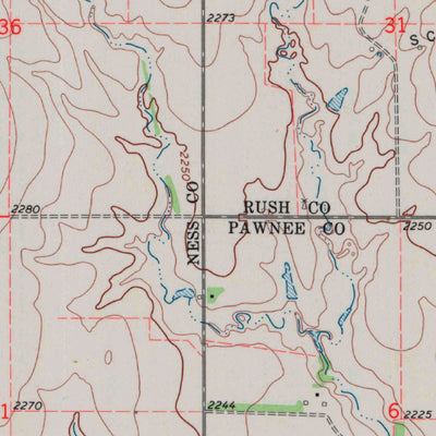United States Geological Survey Bazine SE, KS (1970, 24000-Scale) digital map