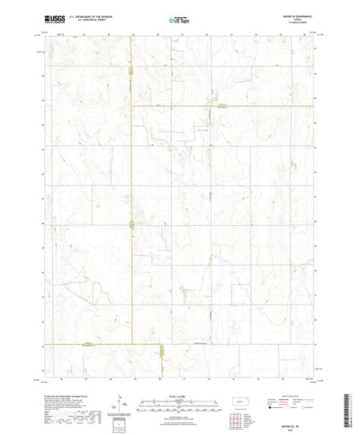United States Geological Survey Bazine SE, KS (2022, 24000-Scale) digital map