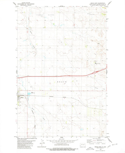 United States Geological Survey Beach East, ND (1980, 24000-Scale) digital map