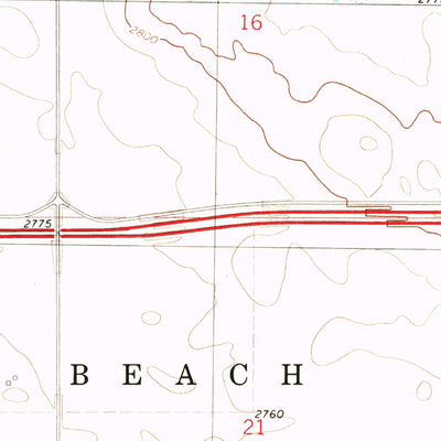 United States Geological Survey Beach East, ND (1980, 24000-Scale) digital map