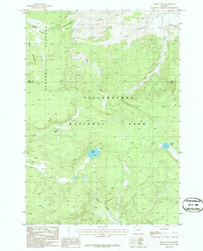 United States Geological Survey Beach Lake, WY (1986, 24000-Scale) digital map