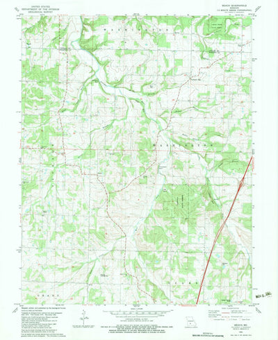 United States Geological Survey Beach, MO (1982, 24000-Scale) digital map