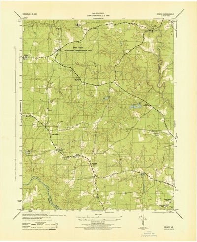 United States Geological Survey Beach, VA (1944, 31680-Scale) digital map