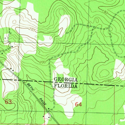 United States Geological Survey Beachton, GA-FL (1982, 24000-Scale) digital map