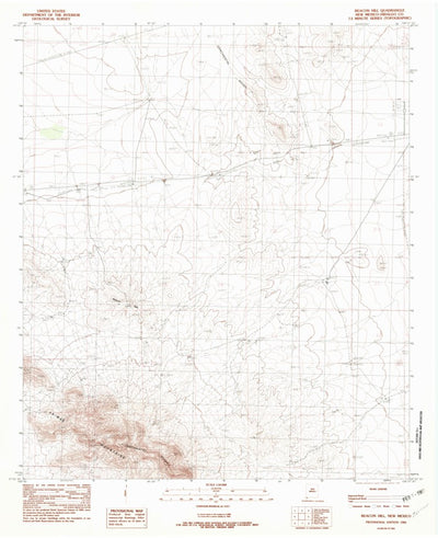 United States Geological Survey Beacon Hill, NM (1982, 24000-Scale) digital map