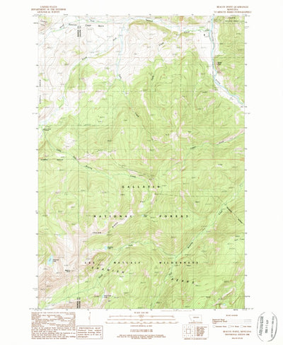 United States Geological Survey Beacon Point, MT (1988, 24000-Scale) digital map