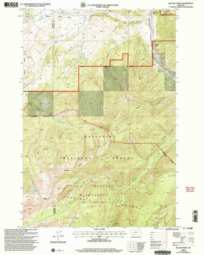 United States Geological Survey Beacon Point, MT (2000, 24000-Scale) digital map