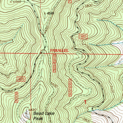 United States Geological Survey Bead Lake, WA-ID (1996, 24000-Scale) digital map