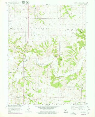 United States Geological Survey Beaman, MO (1953, 24000-Scale) digital map