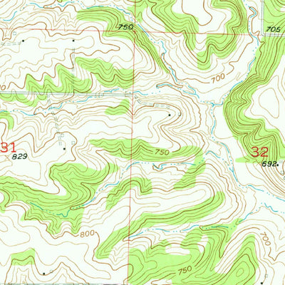 United States Geological Survey Beaman, MO (1953, 24000-Scale) digital map