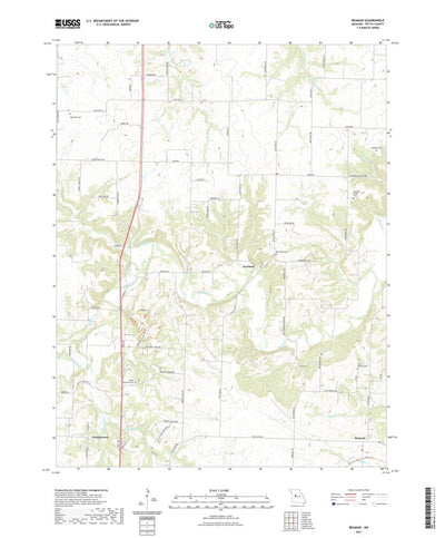 United States Geological Survey Beaman, MO (2021, 24000-Scale) digital map