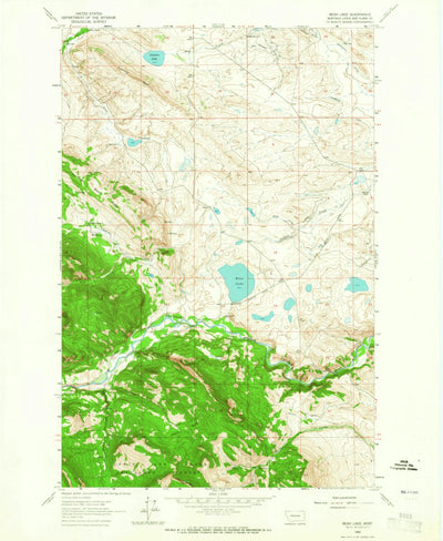 United States Geological Survey Bean Lake, MT (1963, 24000-Scale) digital map