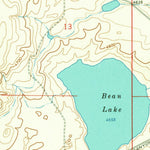 United States Geological Survey Bean Lake, MT (1963, 24000-Scale) digital map