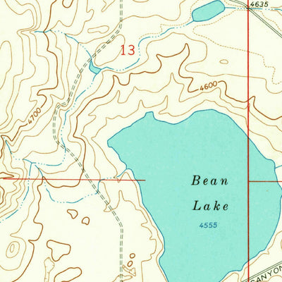 United States Geological Survey Bean Lake, MT (1963, 24000-Scale) digital map