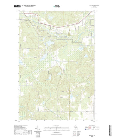 United States Geological Survey Bean Lake, WI (2022, 24000-Scale) digital map