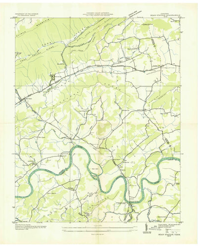 United States Geological Survey Bean Station, TN (1935, 24000-Scale) digital map