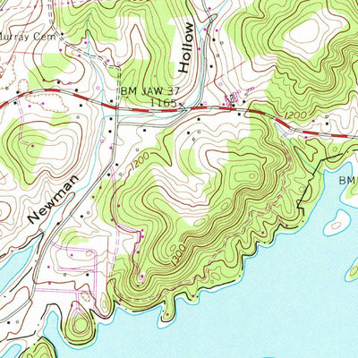 United States Geological Survey Bean Station, TN (1960, 24000-Scale) digital map