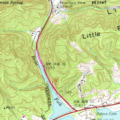 United States Geological Survey Bean Station, TN (1960, 24000-Scale) digital map