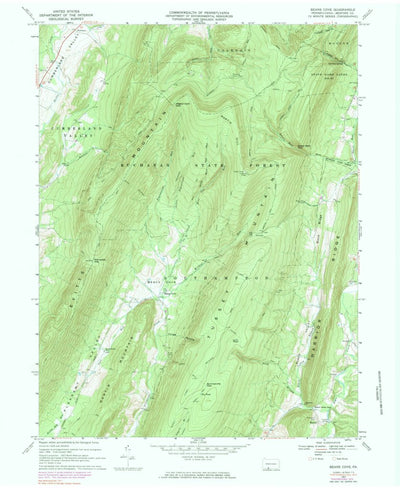 United States Geological Survey Beans Cove, PA (1967, 24000-Scale) digital map