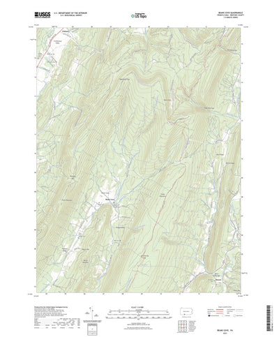 United States Geological Survey Beans Cove, PA (2023, 24000-Scale) digital map