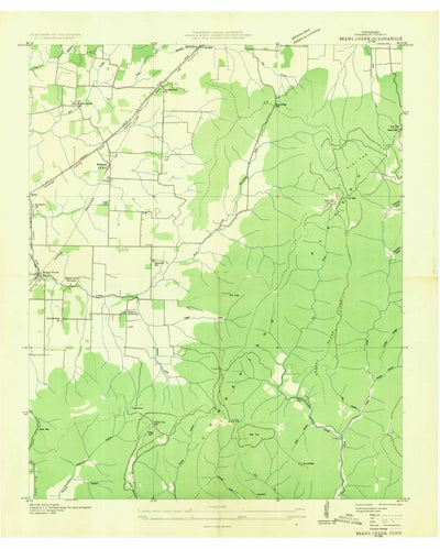 United States Geological Survey Beans Creek, TN (1936, 24000-Scale) digital map