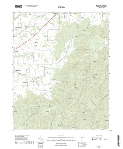 United States Geological Survey Beans Creek, TN (2022, 24000-Scale) digital map