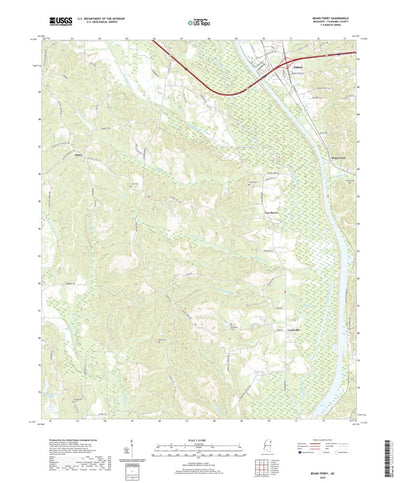 United States Geological Survey Beans Ferry, MS (2020, 24000-Scale) digital map