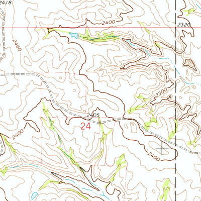 United States Geological Survey Bear Butte, ND (1972, 24000-Scale) digital map