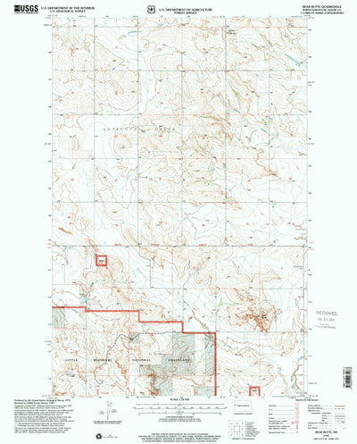 United States Geological Survey Bear Butte, ND (1997, 24000-Scale) digital map