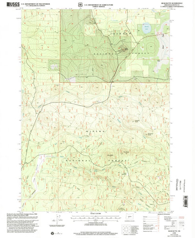 United States Geological Survey Bear Butte, OR (1999, 24000-Scale) digital map