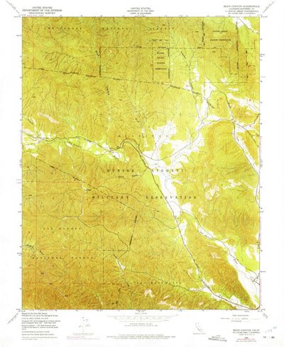 United States Geological Survey Bear Canyon, CA (1949, 24000-Scale) digital map