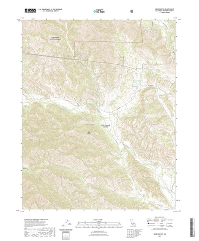 United States Geological Survey Bear Canyon, CA (2021, 24000-Scale) digital map