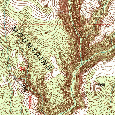 United States Geological Survey Bear Canyon, MT-WY (1996, 24000-Scale) digital map