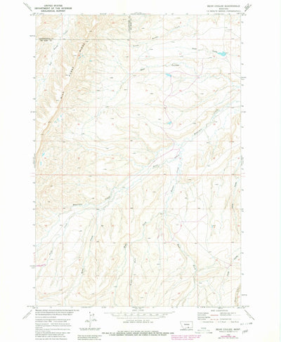 United States Geological Survey Bear Coulee, MT (1968, 24000-Scale) digital map