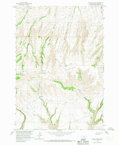 United States Geological Survey Bear Coulee SW, MT (1964, 24000-Scale) digital map
