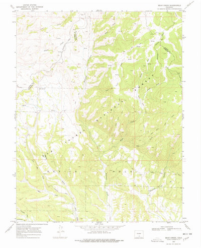 United States Geological Survey Bear Creek, CO (1969, 24000-Scale) digital map