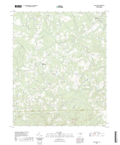 United States Geological Survey Bear Creek, NC (2022, 24000-Scale) digital map