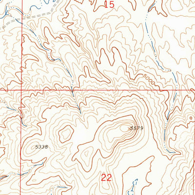 United States Geological Survey Bear Creek Ranch, WY (1960, 24000-Scale) digital map