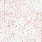 United States Geological Survey Bear Creek Ranch, WY (1993, 24000-Scale) digital map