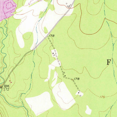 United States Geological Survey Bear Creek, TX (1958, 24000-Scale) digital map