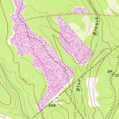 United States Geological Survey Bear Creek, TX (1958, 24000-Scale) digital map